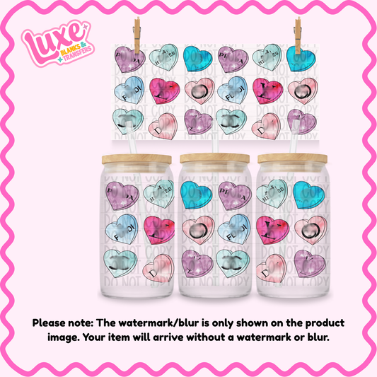 16oz UV DTF Wrap | Luxury Hearts | #1452
