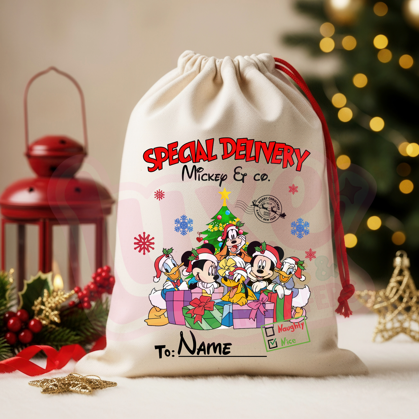 Mickey & Co 3 | Santa Sack DTF Heat Transfer | #25