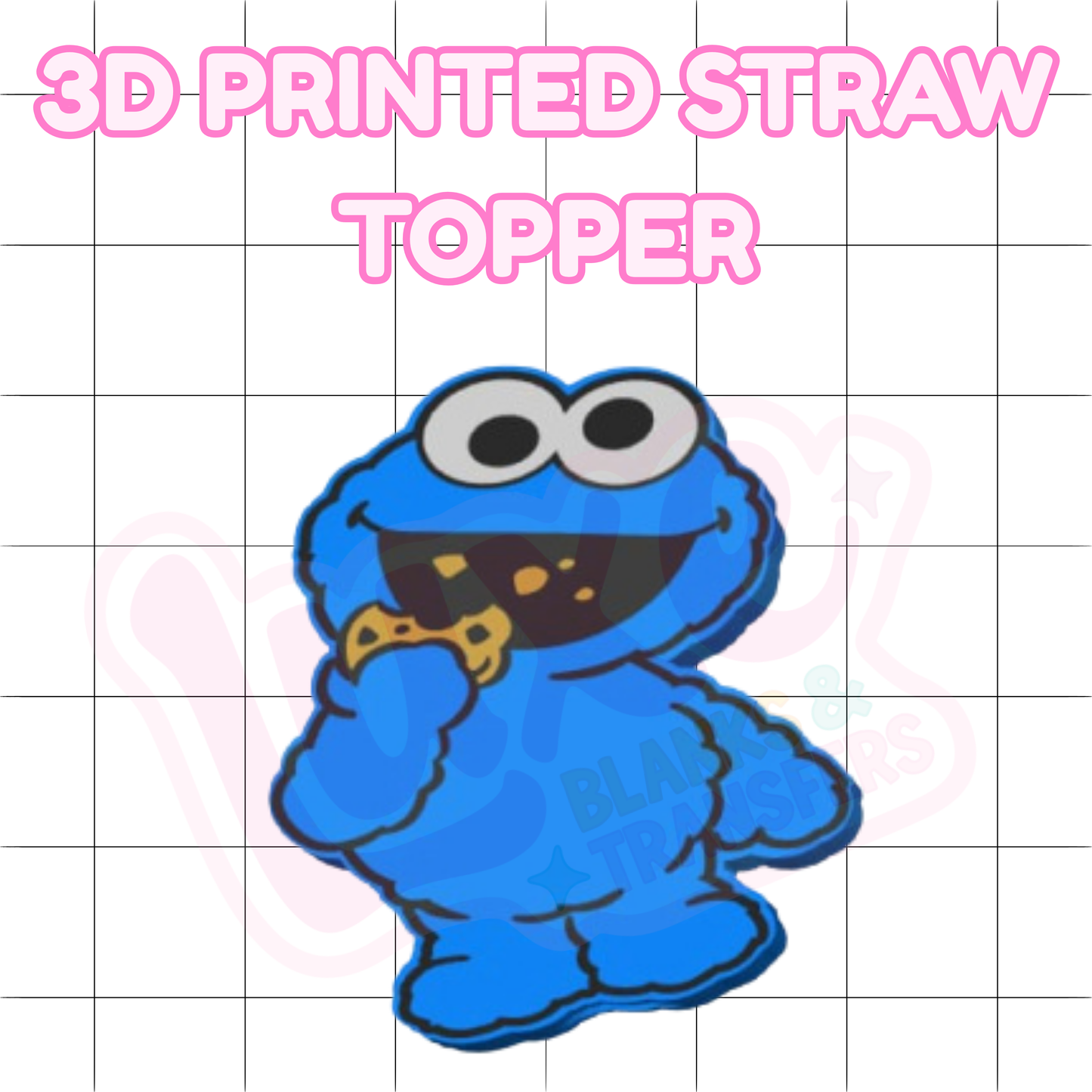 3D Printed Straw Topper | Cookie