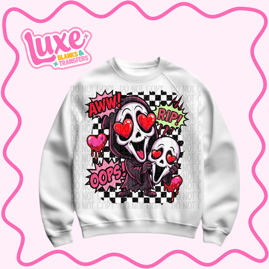 DTF Heat Transfer | Checkered Ghosty | #998