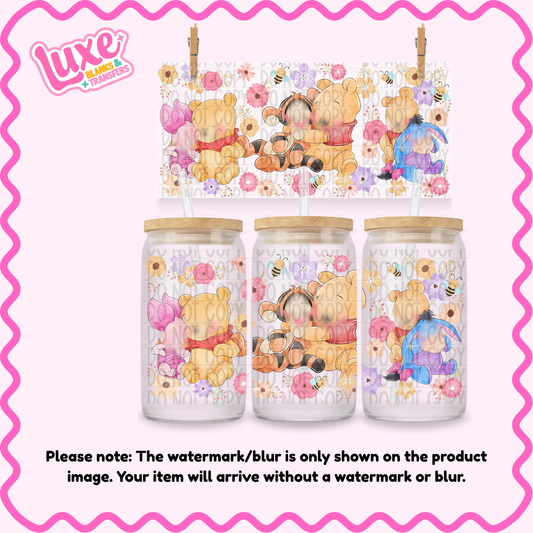 16oz UV DTF Wrap | Cutesy Yellow Bear | #1479