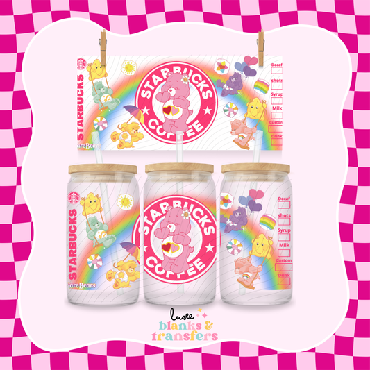 Care Bear Starby Pink UV DTF Wrap (#505)