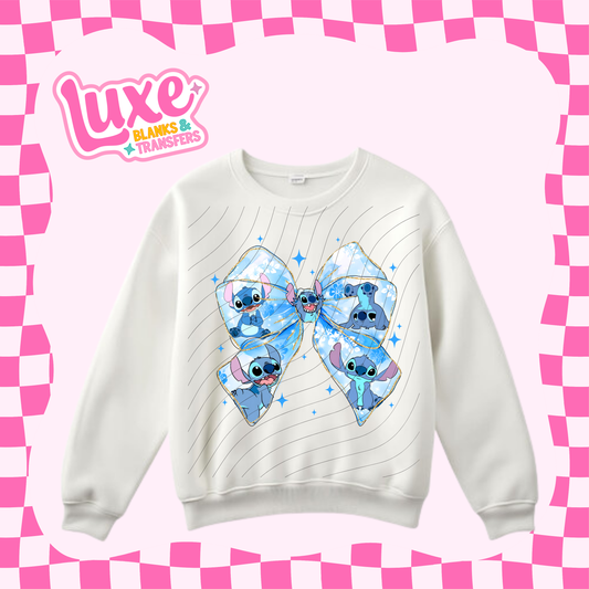 Blue Alien Bow | DTF Heat Transfer | #267