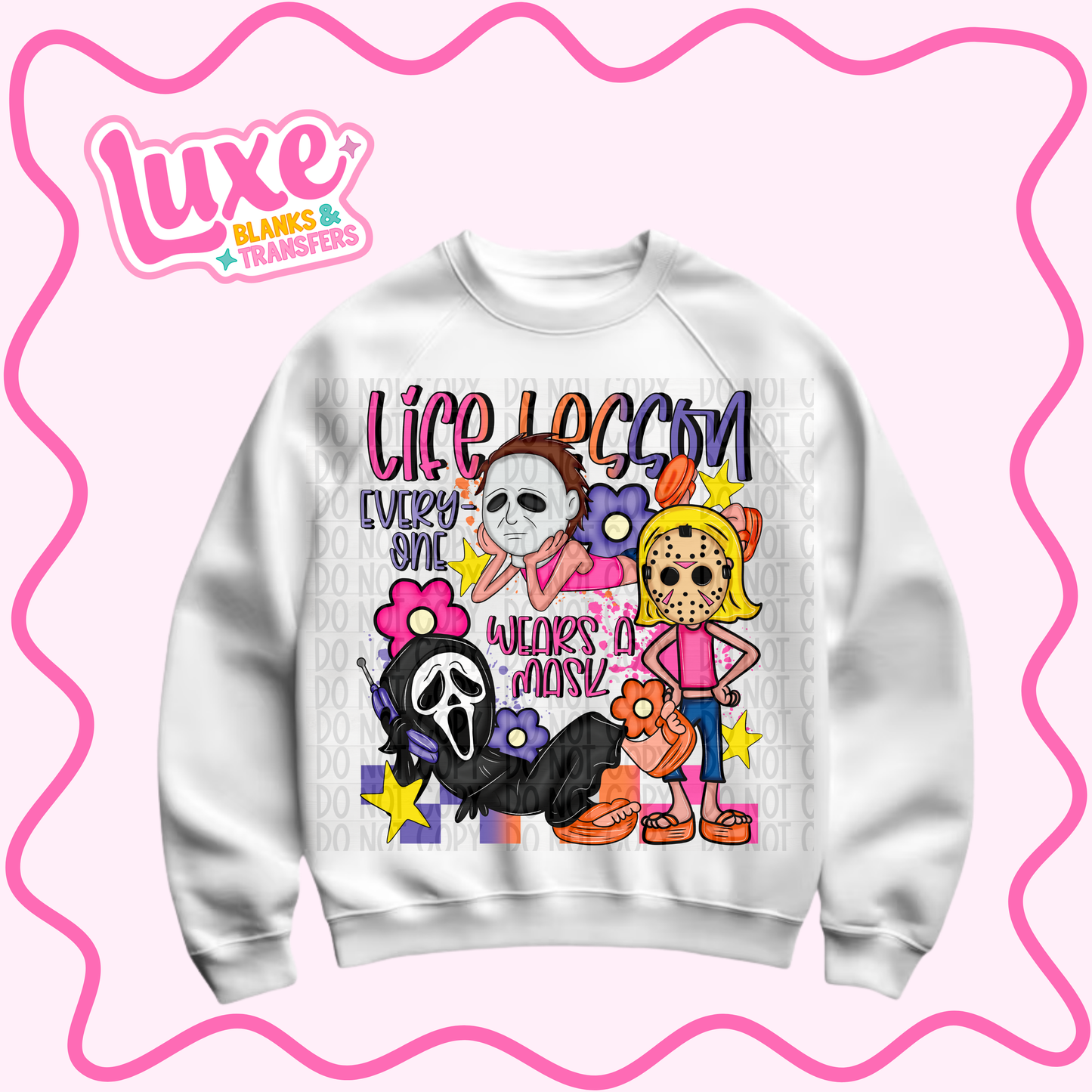 DTF Heat Transfer | Everyone Wears A Mask Horror | #1001