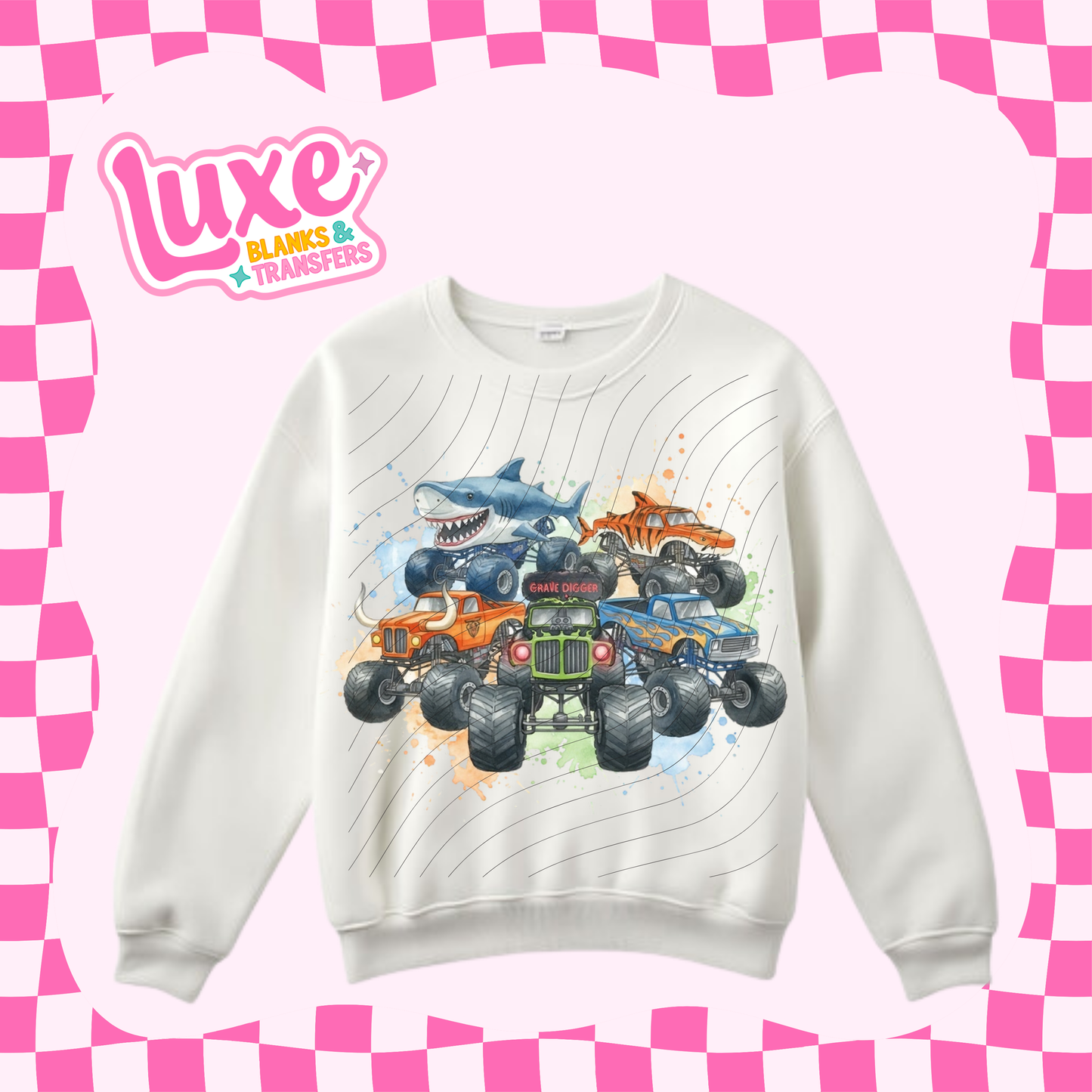 Monster Trucks 20cm | DTF Heat Transfer | #268