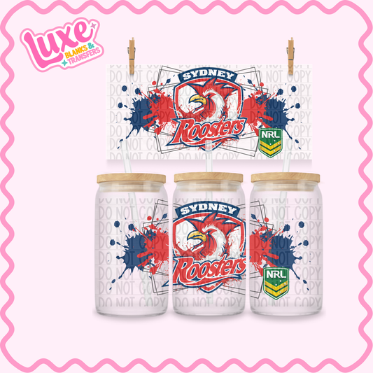16oz UV DTF Wrap | Roosters Rugby Team | #3637