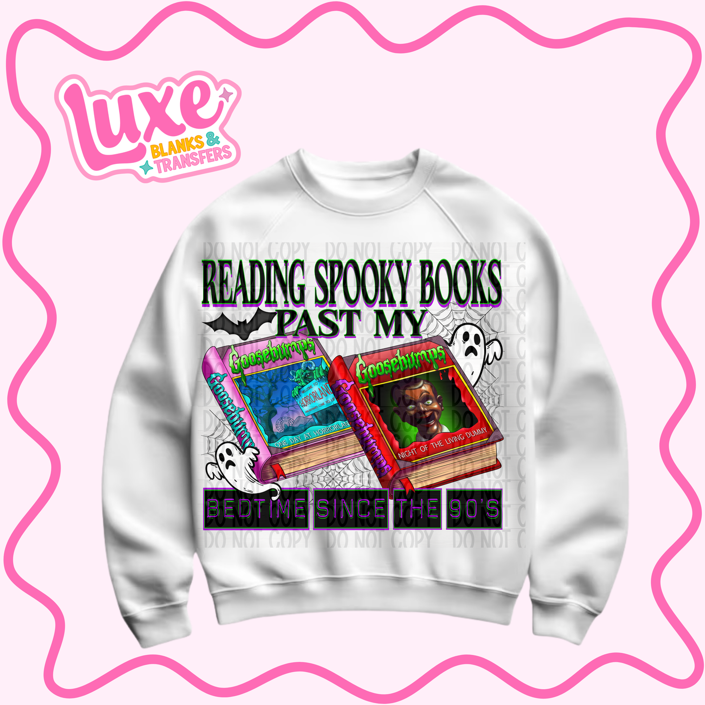 DTF Heat Transfer | Reading Spooky Books | #1003
