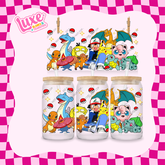 16oz UV DTF Wrap | Poke Characters | #1879