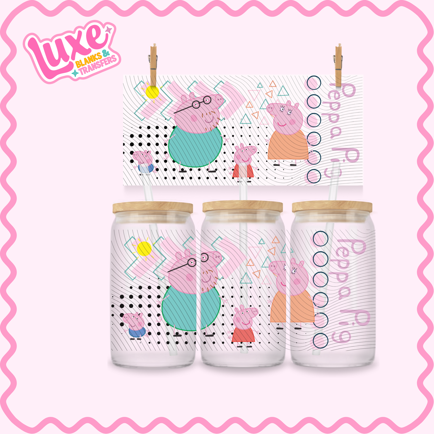 16oz UV DTF Wrap | Peppa | #3151