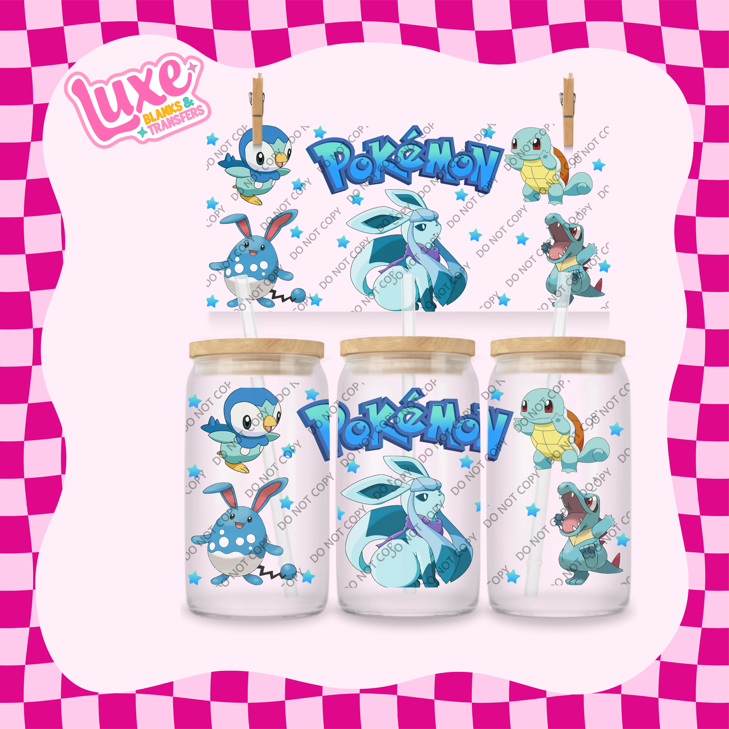 16oz UV DTF Wrap | Poke Blue | #1881