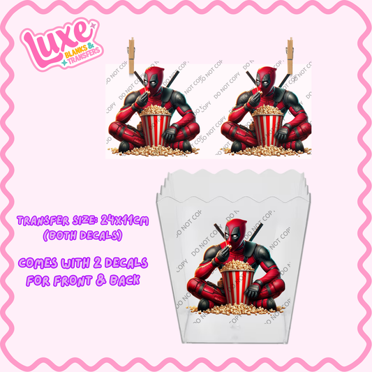 Popcorn/Lolly Bucket UV DTF Transfer | Dead.p00l | #F27