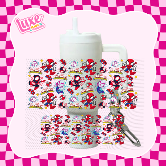 Mini Keychain Tumbler UV DTF Wrap | Spidey Amazing Friends | #E27