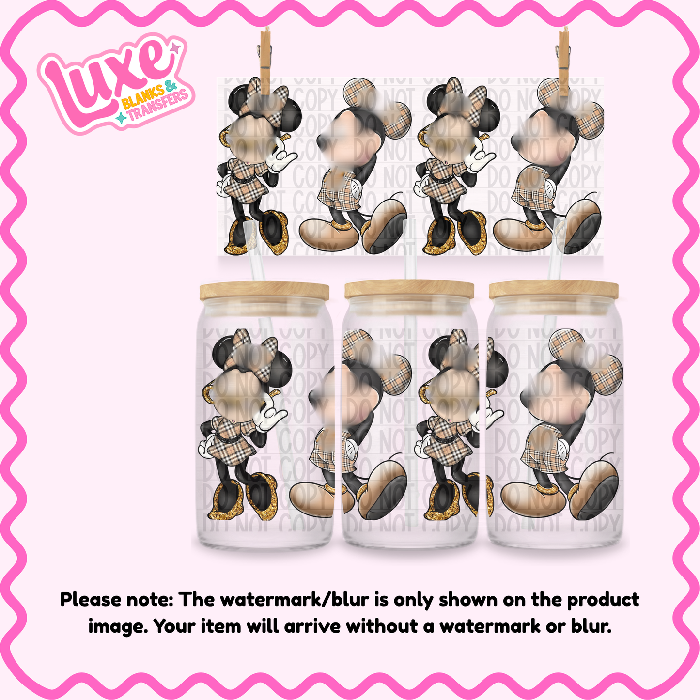 16oz UV DTF Wrap | Girl Mouse | #3869