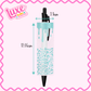 UV DTF Pen Wrap | Light Blue Leopard Print Drip | #27