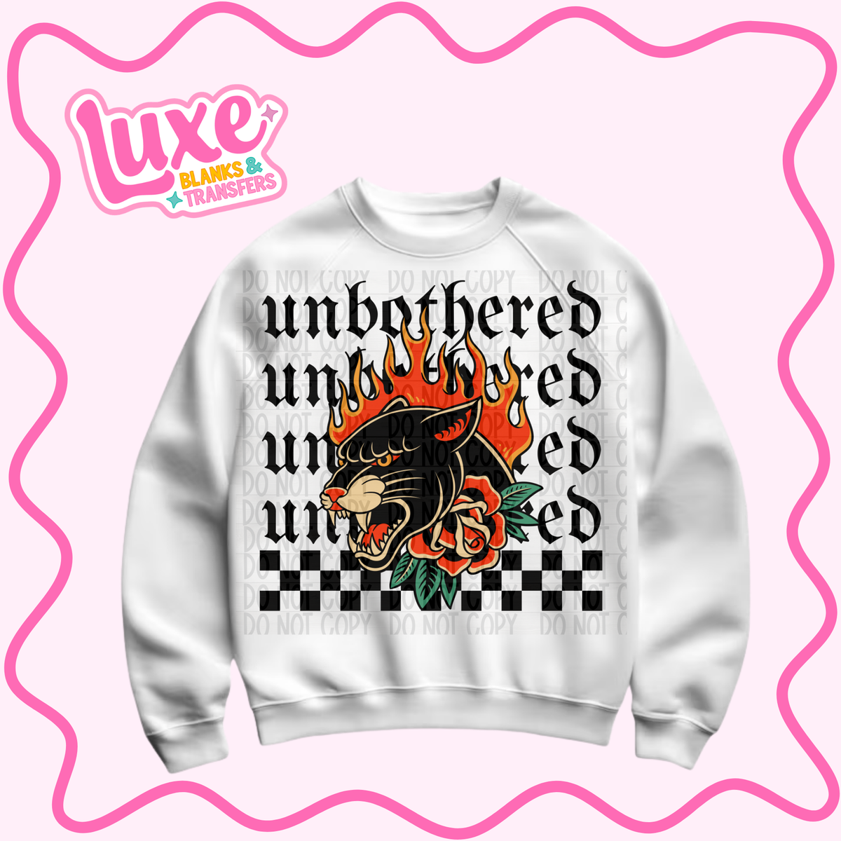 DTF Heat Transfer | Unbothered | #1549