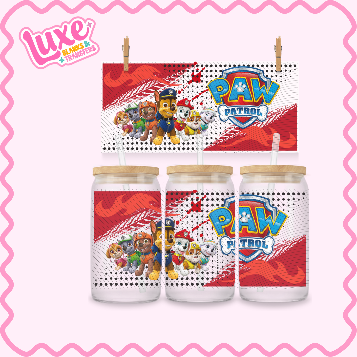 16oz UV DTF Wrap | Paw Friends | #3154