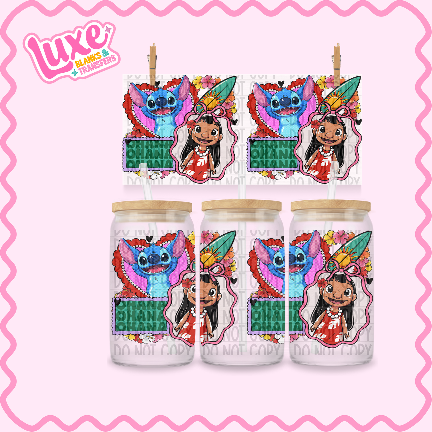 16oz UV DTF Wrap | Ohana | #2363