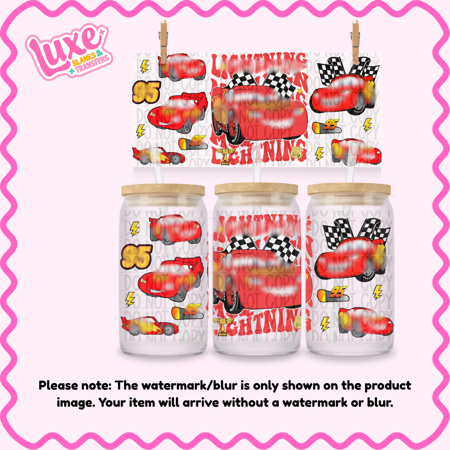 16oz UV DTF Wrap | 95 Race Car Red | #1487A