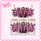 16oz UV DTF Wrap | Pink Flowers & Butterfly Girl | #2673