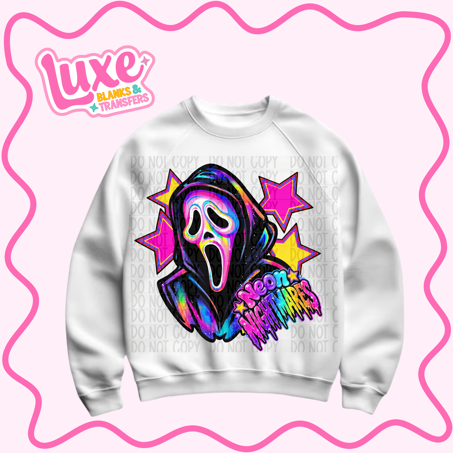 DTF Heat Transfer | Neon Nightmare Ghosty | #1009