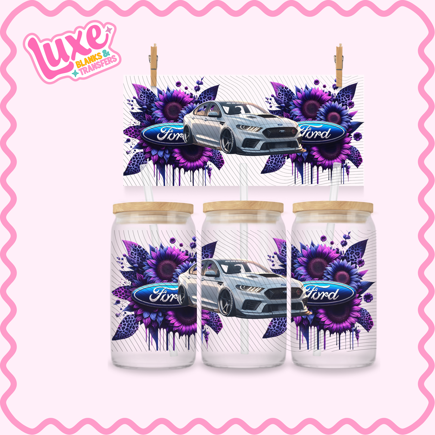16oz UV DTF Wrap | Ford Car | #2674