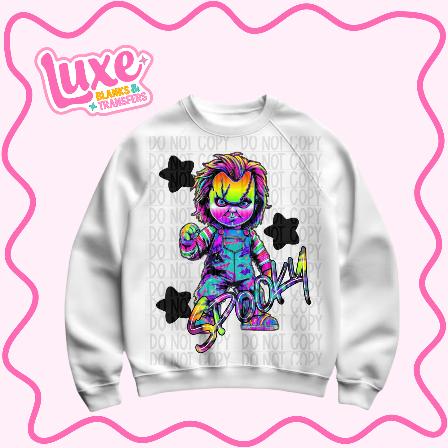 DTF Heat Transfer | Spooky Chuck. | #1010