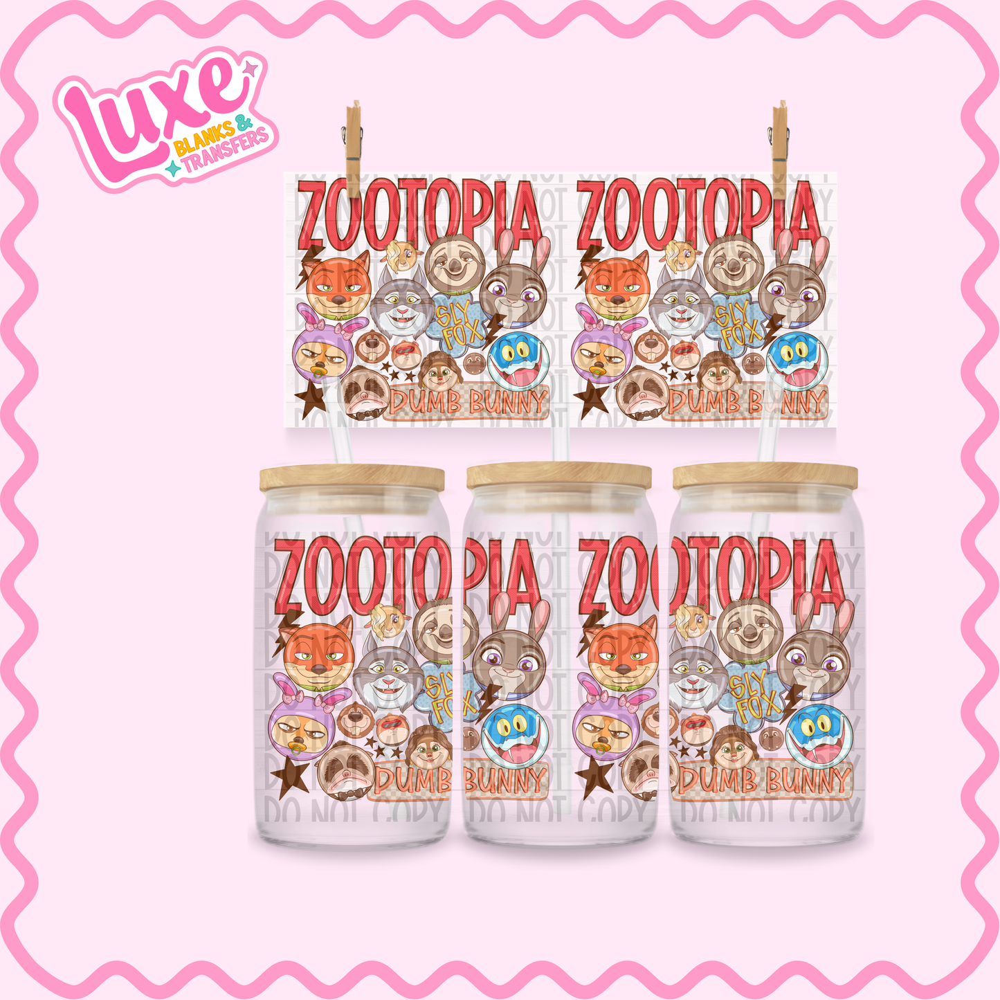 16oz UV DTF Wrap | Zoo Movie | #2366