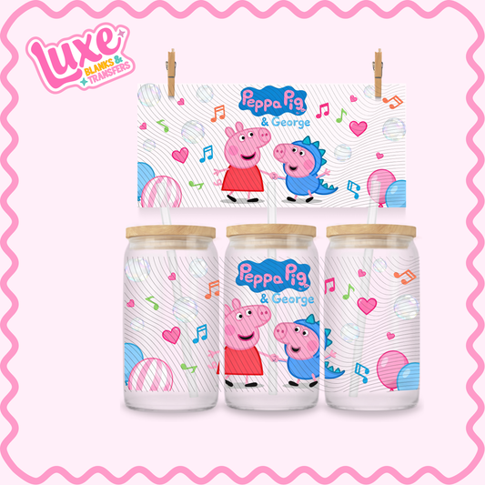 16oz UV DTF Wrap | Peppa & George | #2675