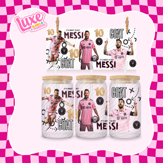 Messi Soccer | 16oz UV DTF Wrap | #1399