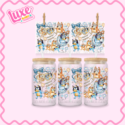 16oz UV DTF Wrap | Blue Locket | #2370