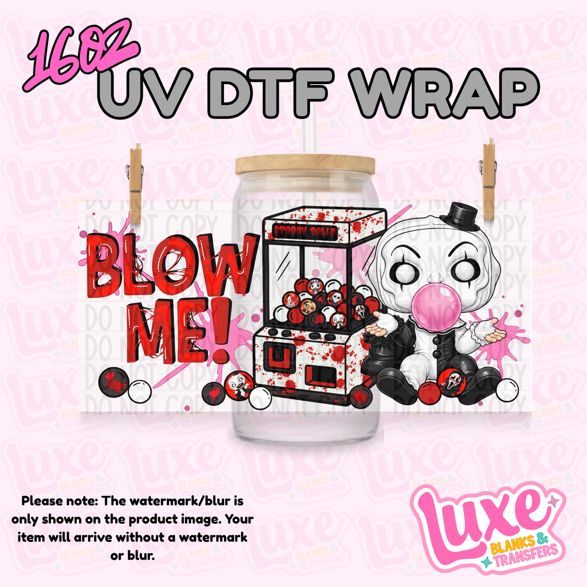 16oz UV DTF Wrap | Spooky Bubble | #4340