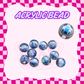 Acrylic Round Bead | Blue Alien