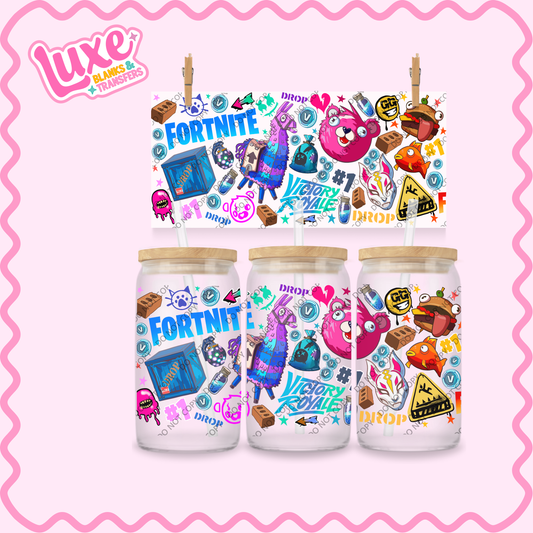 16oz UV DTF Wrap | Fort Kids Game | #2128