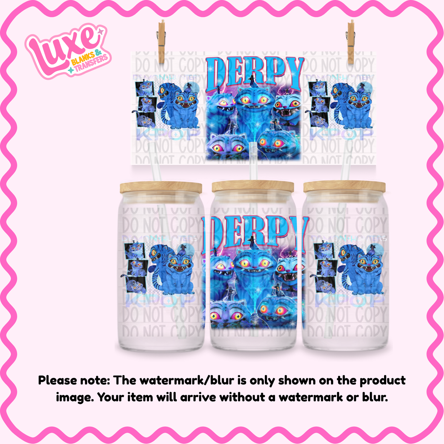 16oz UV DTF Wrap | Derp | #N176