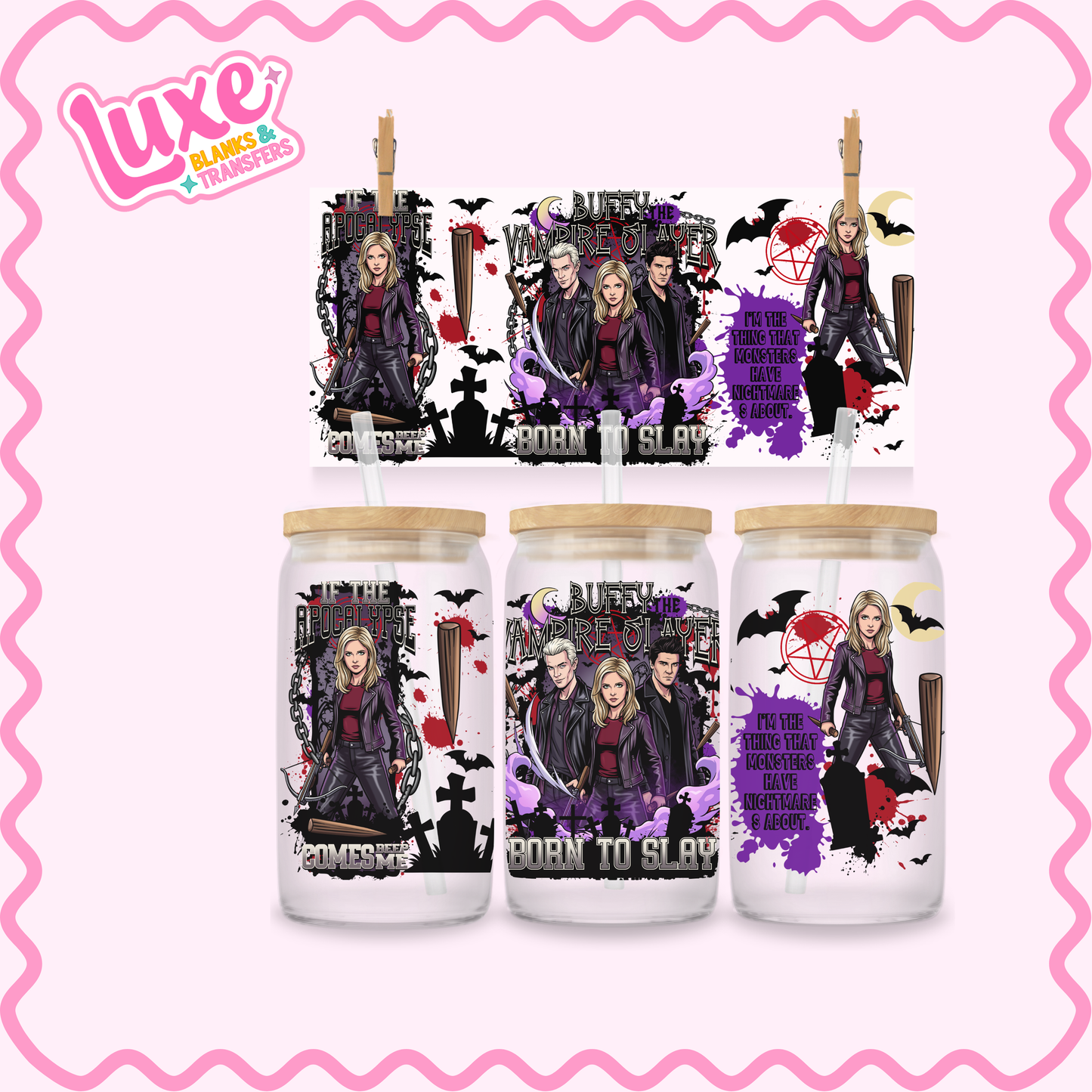 16oz UV DTF Wrap | Buffy | #3652