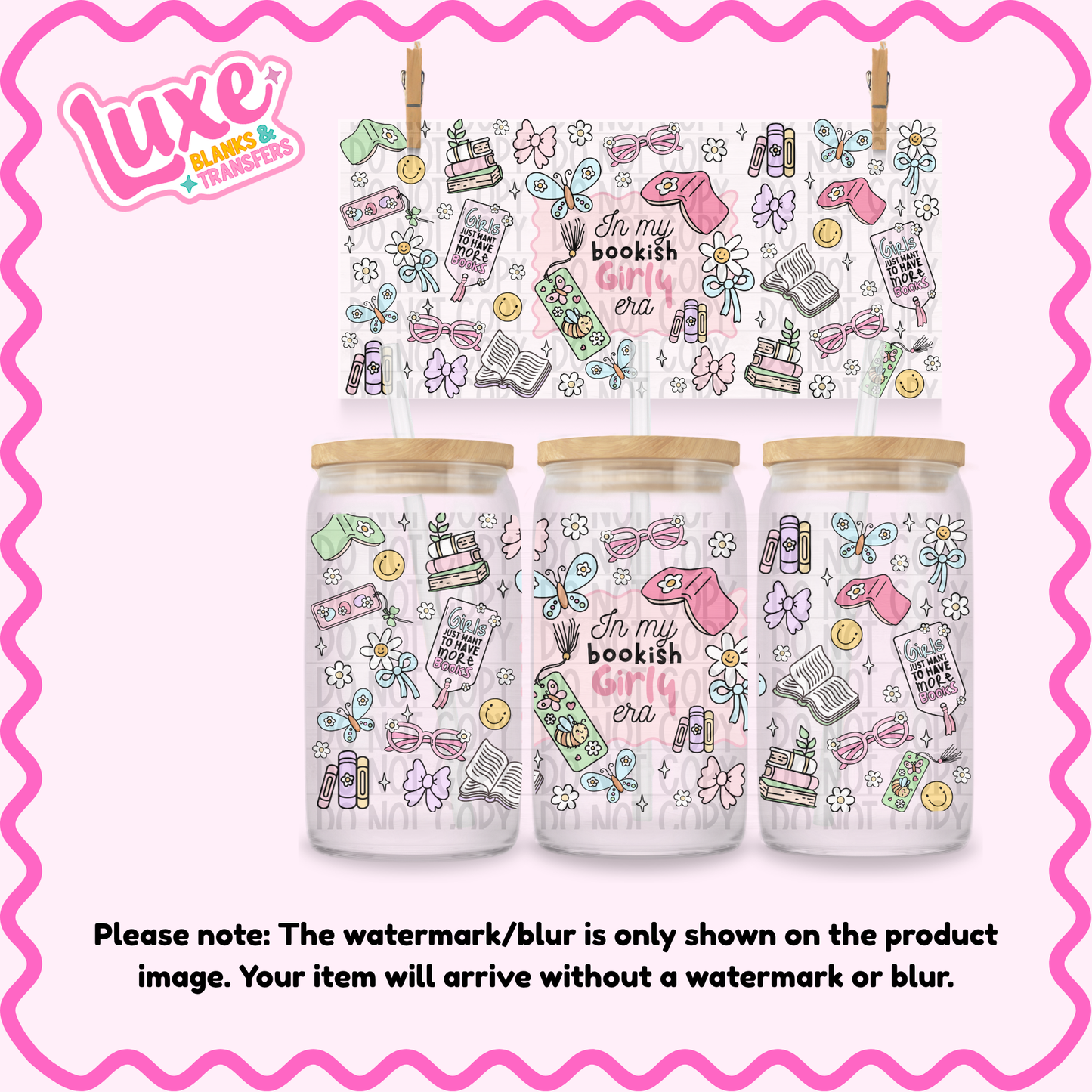 16oz UV DTF Wrap | In My Bookish Girly Era | #4147