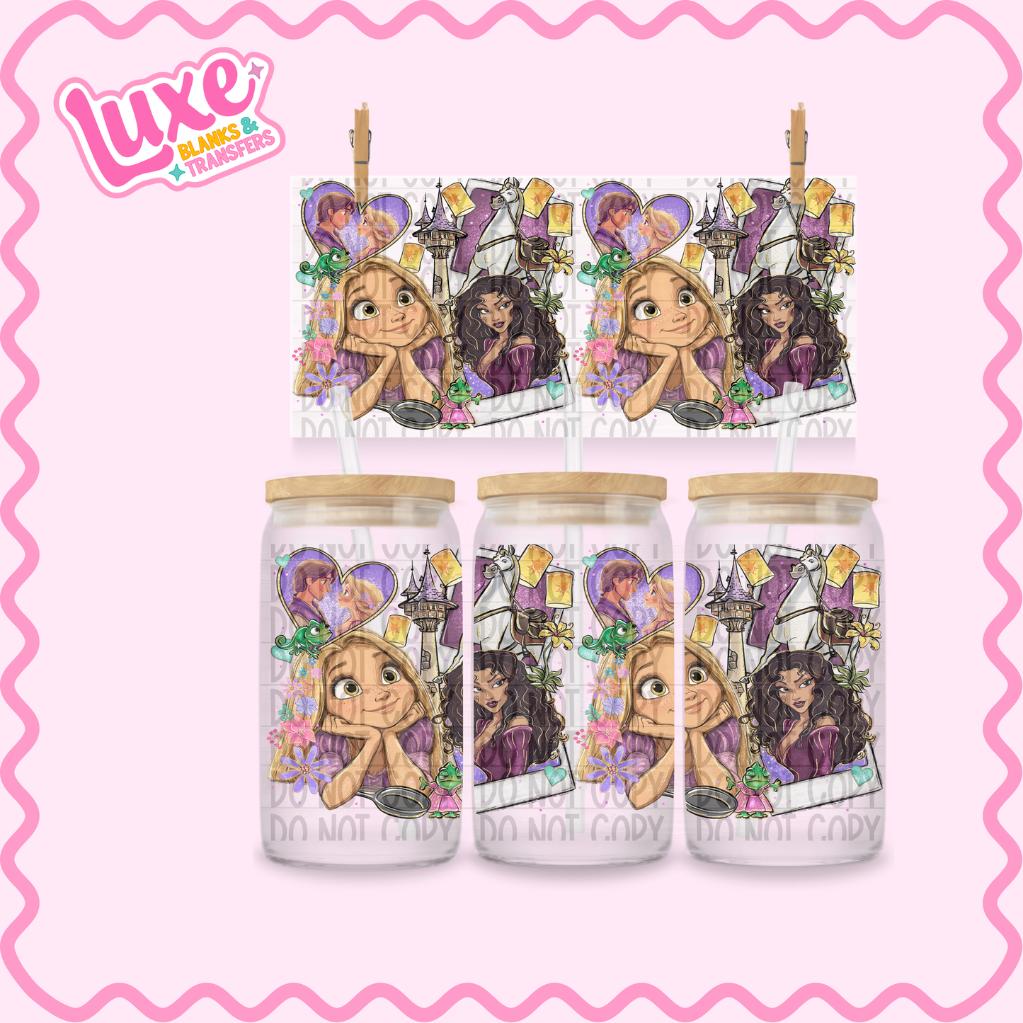 16oz UV DTF Wrap | Cutesy Tangle | #2374