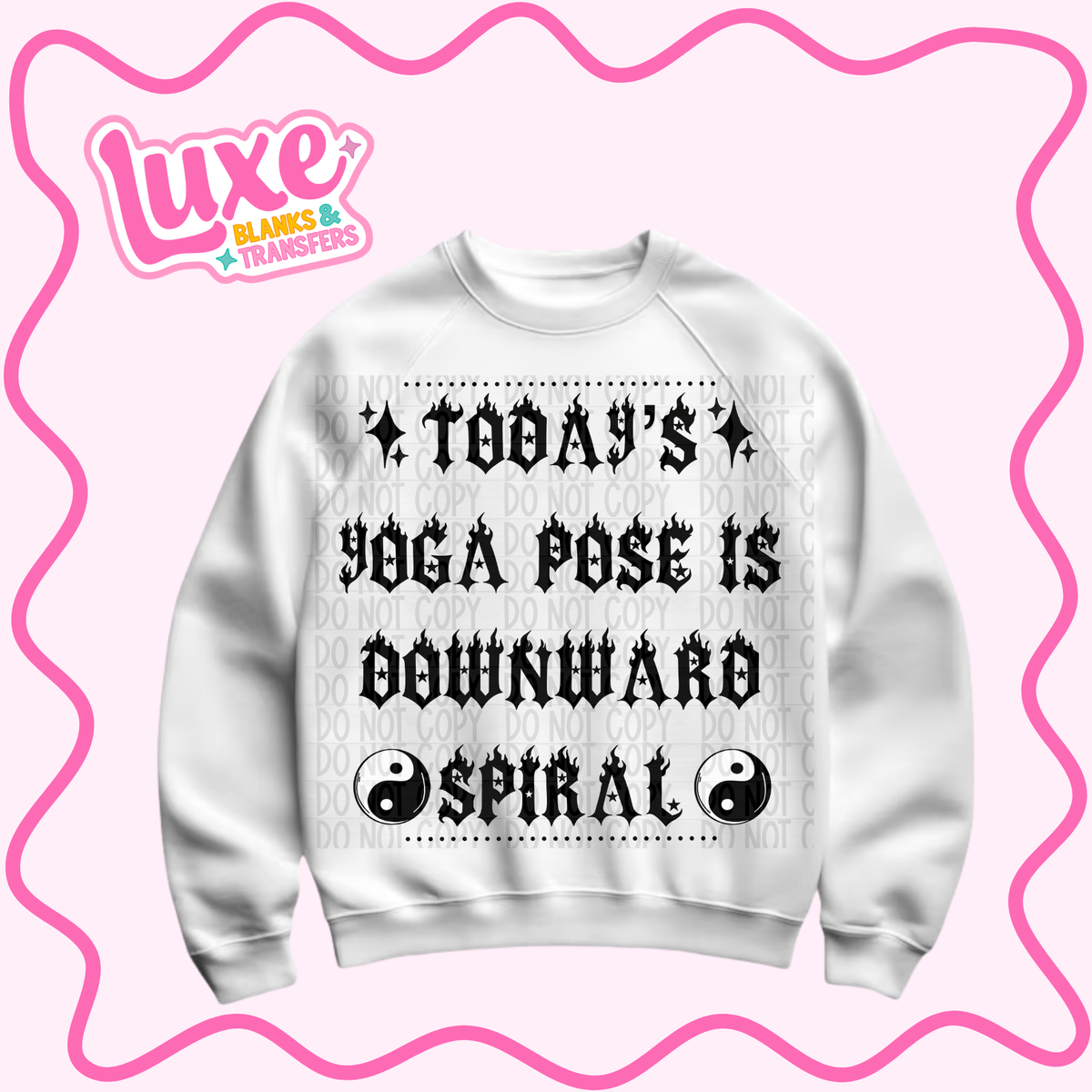 DTF Heat Transfer | Downward Spiral Funny | #1561