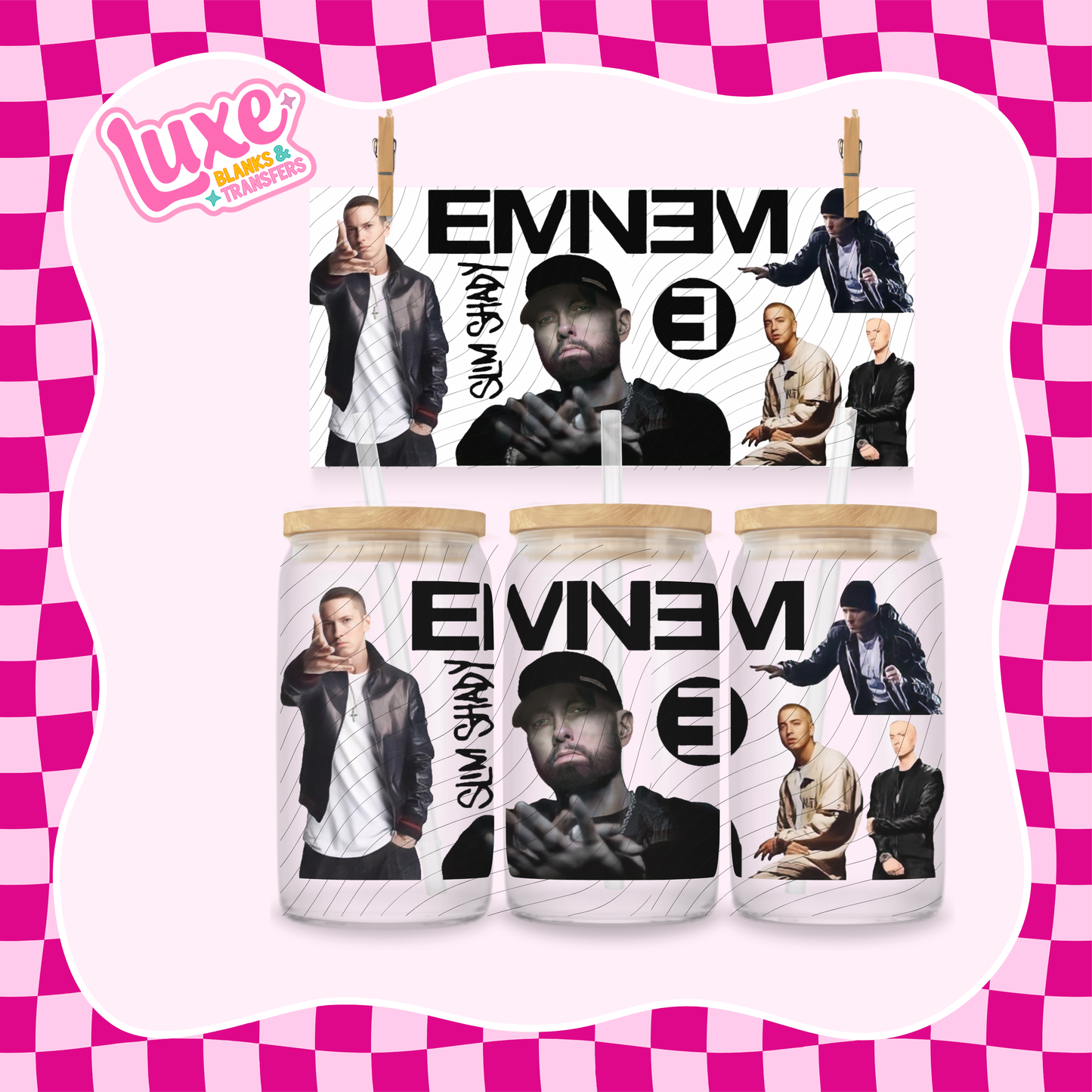 16oz UV DTF Wrap | Emine/m #1408 | READY TO SHIP