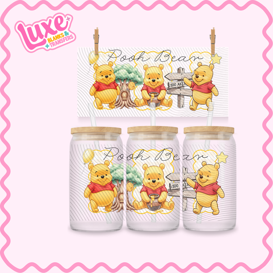 16oz UV DTF Wrap | Pooh Gingham | #3167