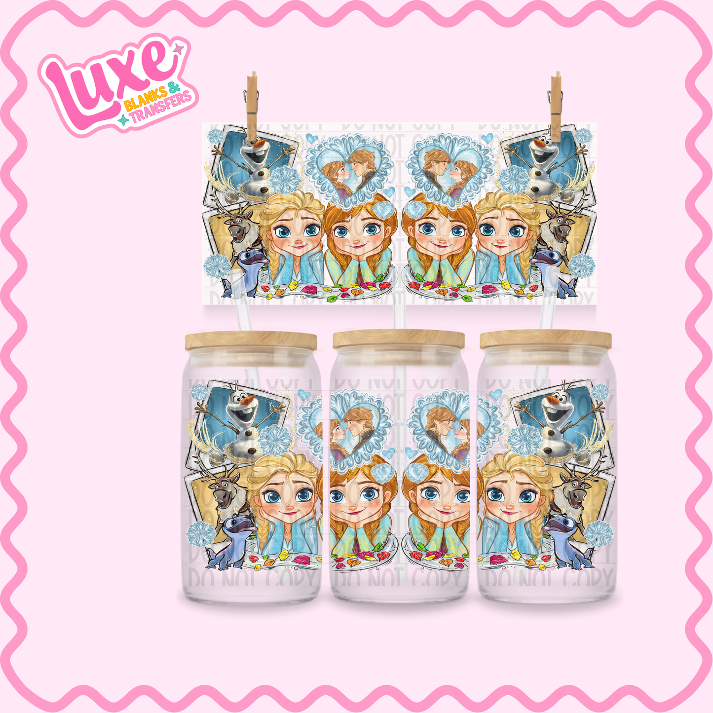 16oz UV DTF Wrap | Cutesy Ice Princess | #2378