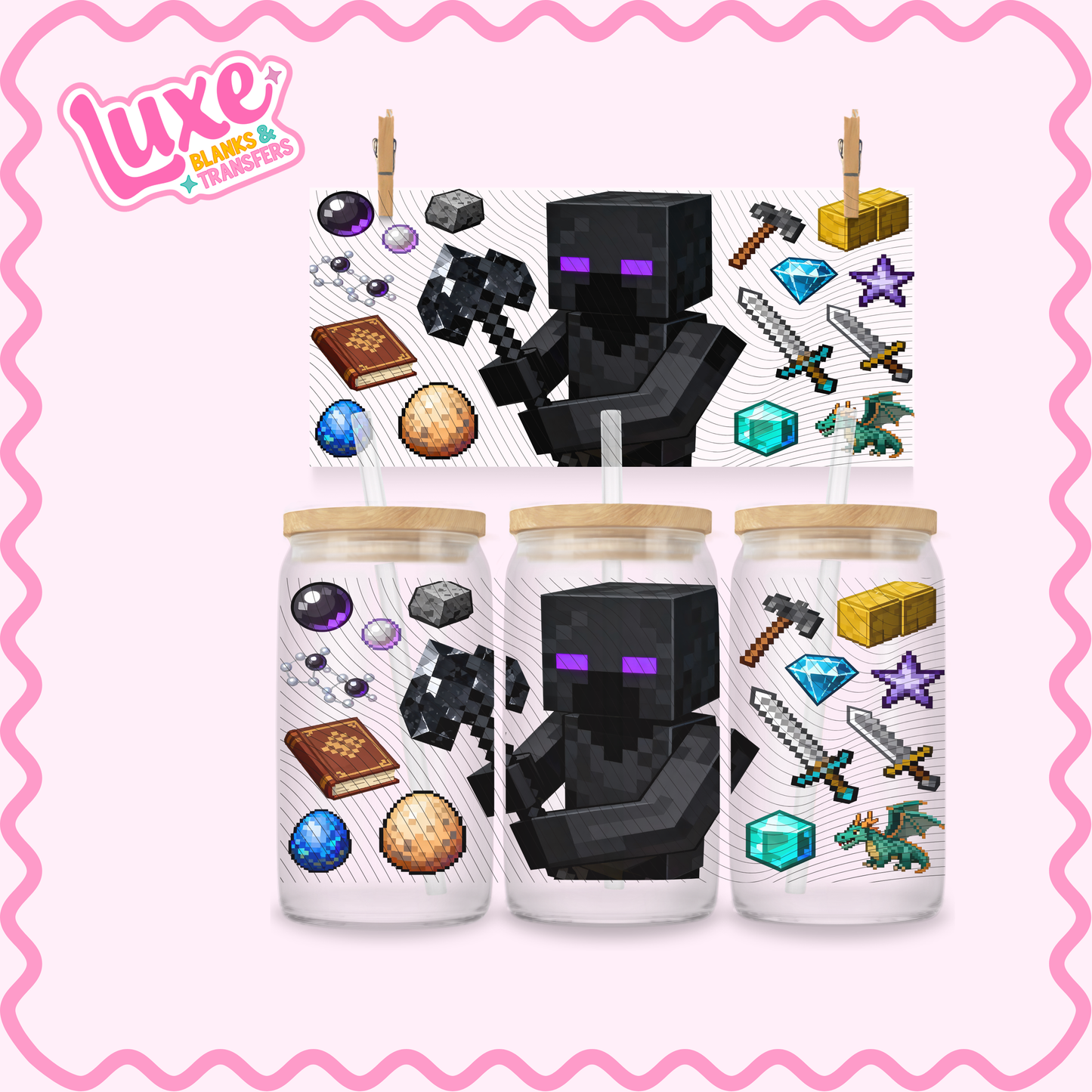 16oz UV DTF Wrap | Mine Game | #2688