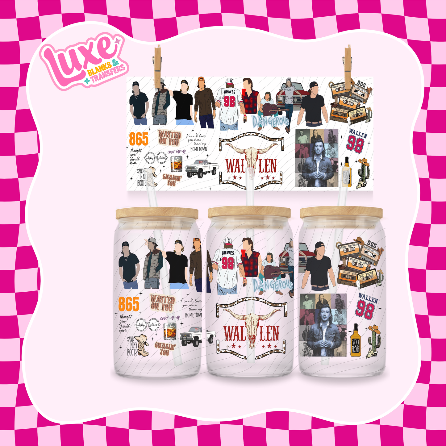 Wallen Country Singer | 16oz UV DTF Wrap | #1411