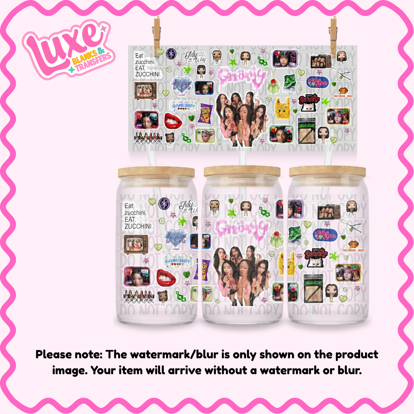 16oz UV DTF Wrap | Kats3y3 Girl Group | #4152