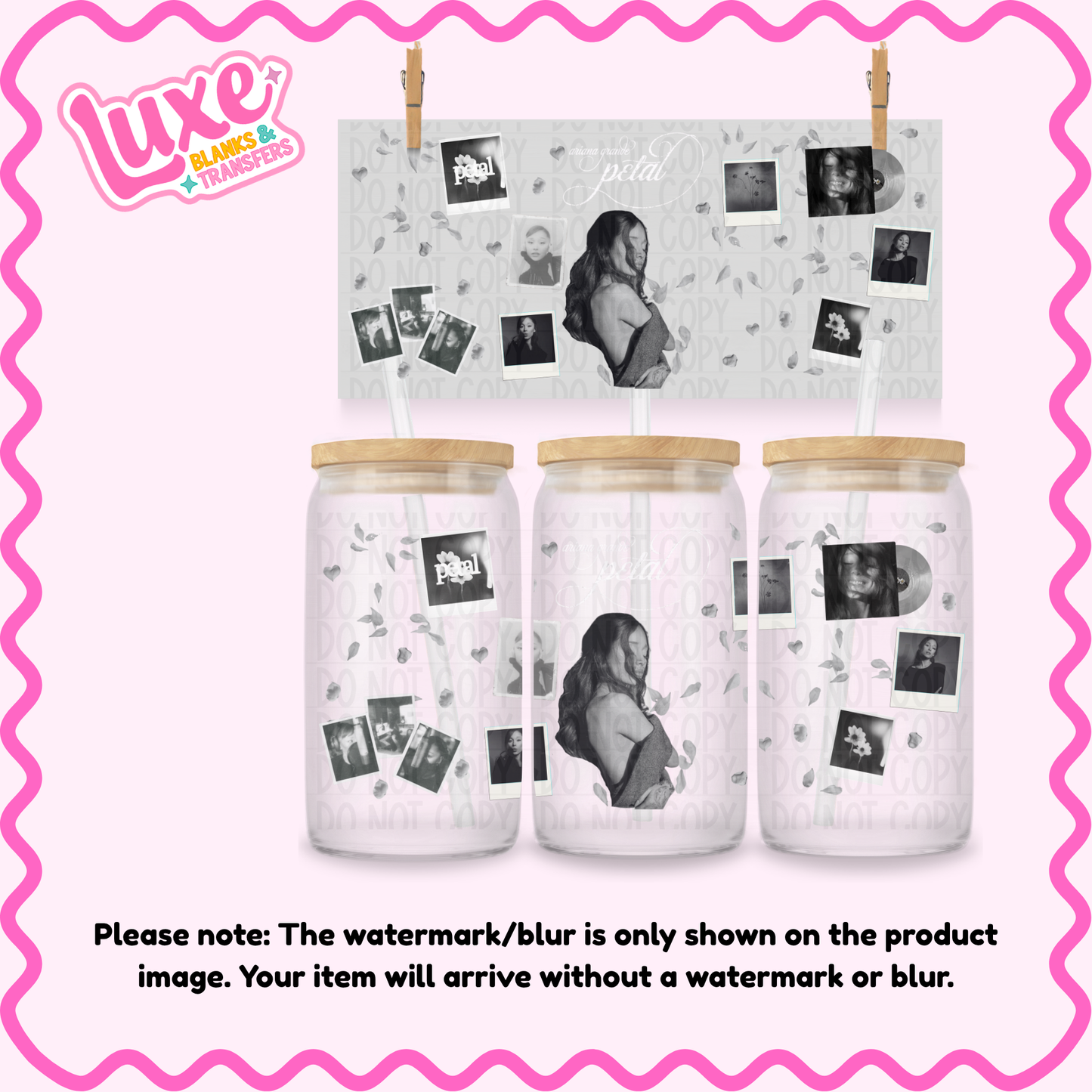 16oz UV DTF Wrap | Ariana Petal Album | #4155