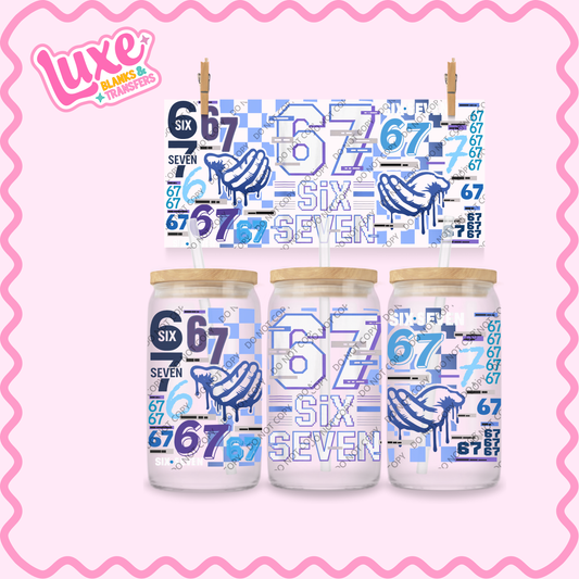 16oz UV DTF Wrap | Six Seven Meme Kids | #2129