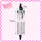 UV DTF Pen Wrap | Silver Leopard Print Drip | #29