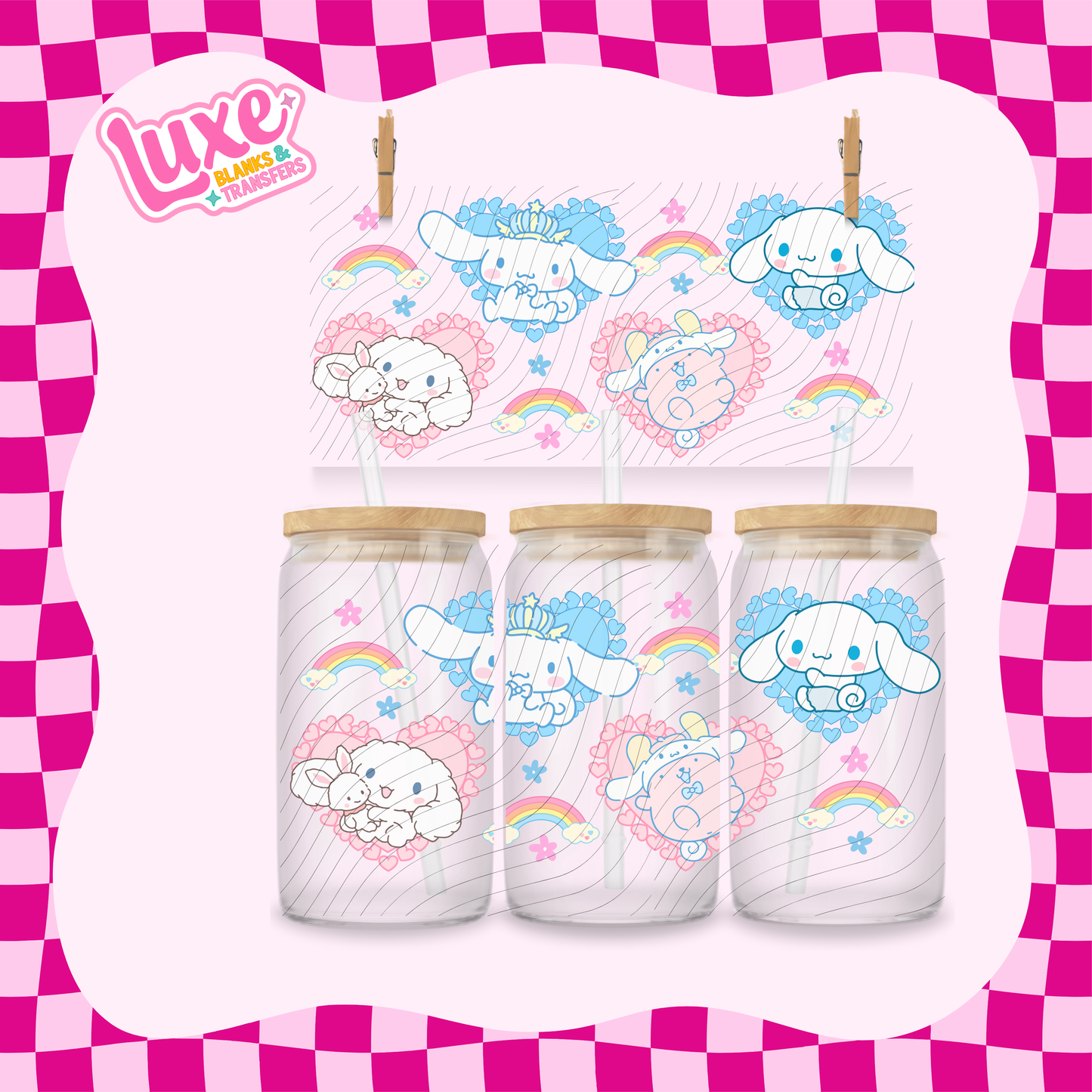 Cutesy San Cinnamo/roll | 16oz UV DTF Wrap | #1644