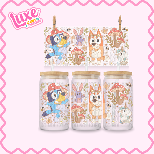16oz UV DTF Wrap | Whimsy Dogs | #3401