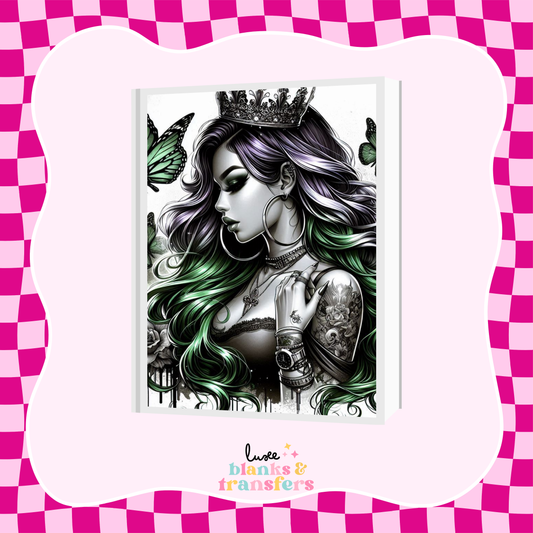 Tattoo Girl A5 Journal UV DTF Transfer (#A27)